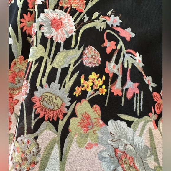 Beautiful American Rag Cie Black Floral Dress -Sz Small - Picture 10 of 10